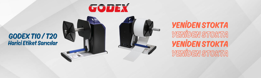 Godex T10 / T20 Harici Etiket Sarıcılar Yeniden Stokta
