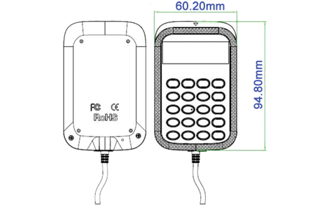 ACS APG8201-B2 USB PINPad + LCD Tam Boy Temaslı Akıllı Kart Okuyucu / Kodlayıcı