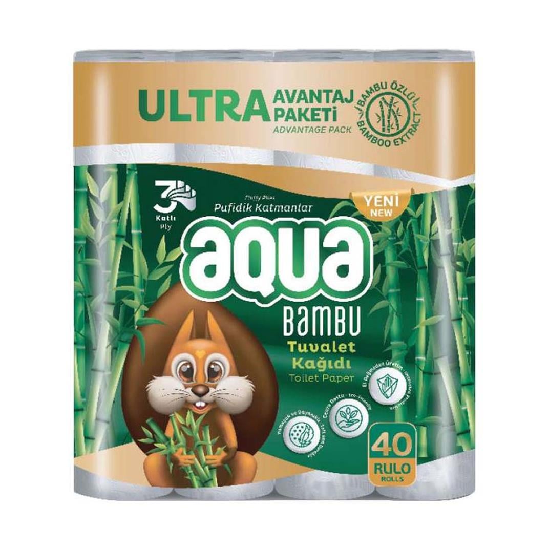 Aqua Tuvalet Kağıdı Bambu 40 lı5523183