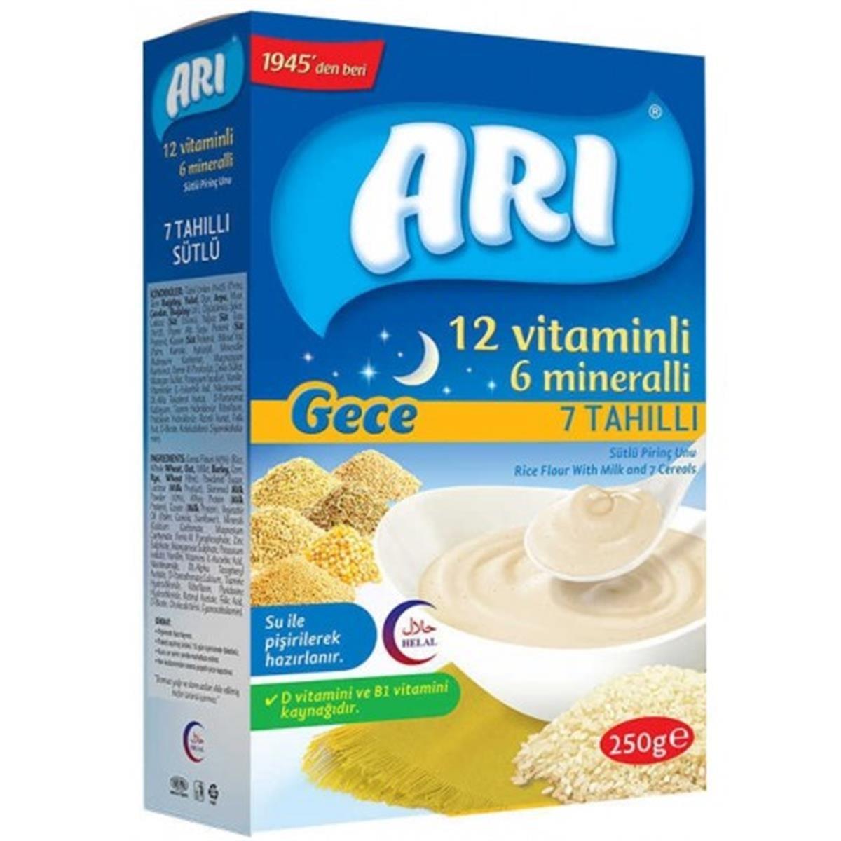 Arı Mama 7 Tahıllı Sütlü Pirinç Unu Gece 250 gr5512011