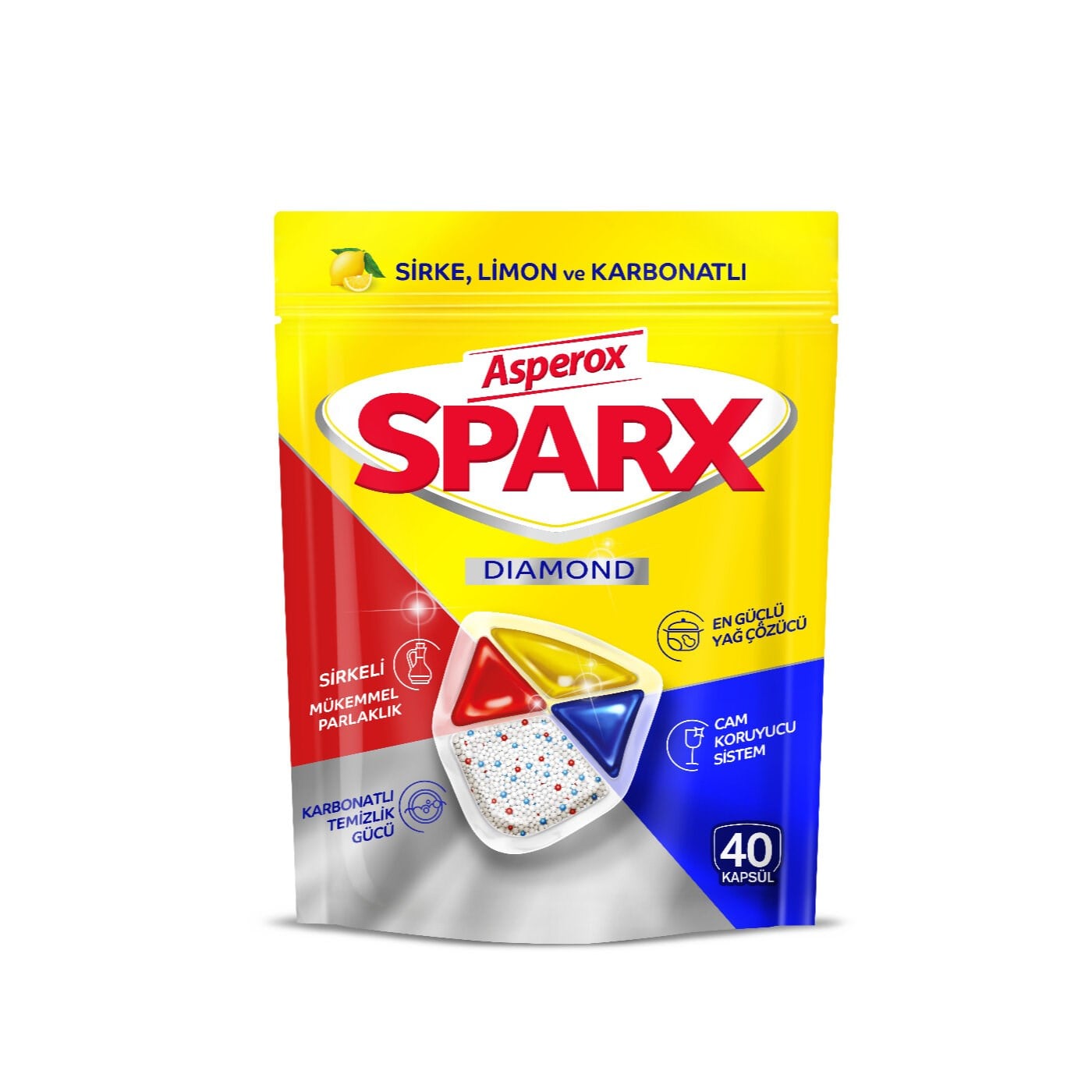 Asperox Sparx Diamond Bulaşık Makine Kapsül 40lı5523327