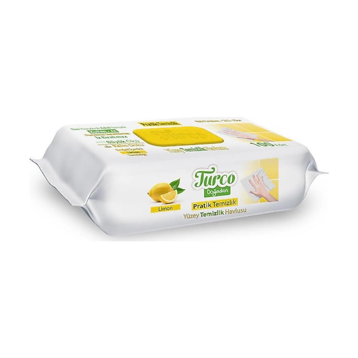 Baby Turco Yüzey Temizleme Havlusu Limon  100 lü5523495