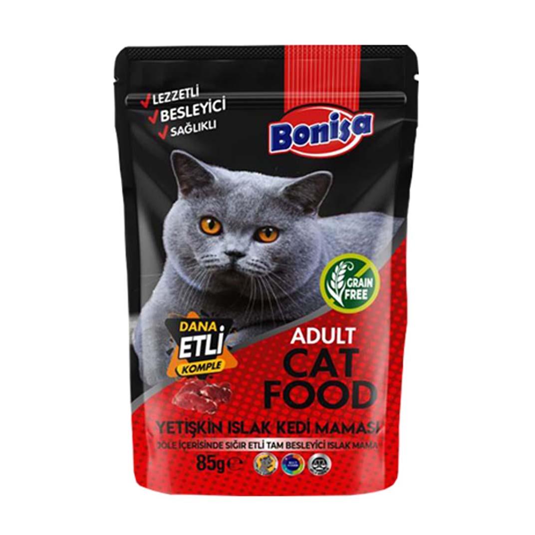 Bonisa Dana Etli Yetişkin Islak Kedi Maması 85 ml55217049