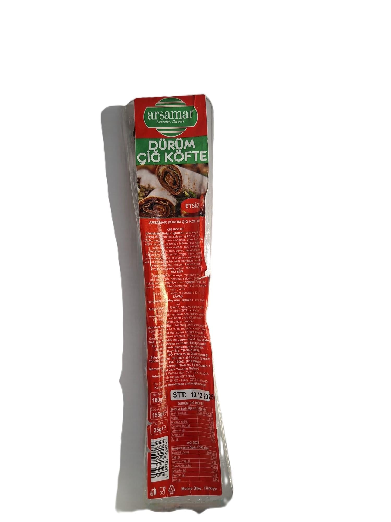 Çiğköfte Dürüm Arsamar 180 Gr5509900