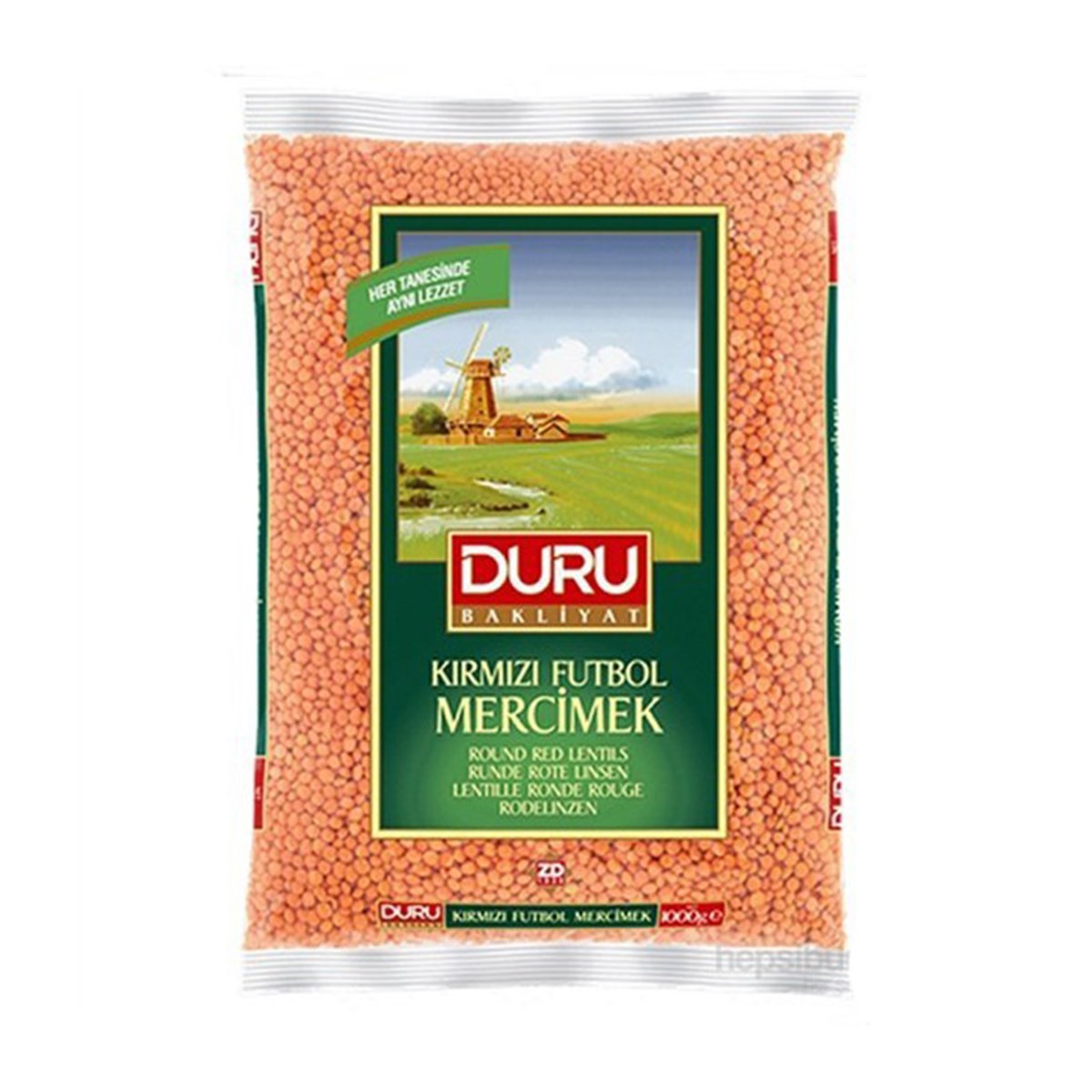 Duru Bakliyat Kırmızı Futbol Mercimek 1kgBakliyat, Bulgur, Pirinç