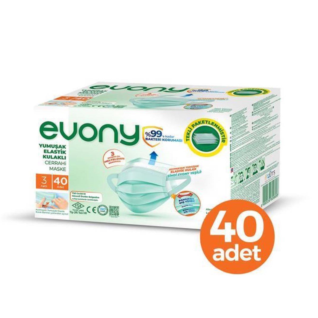 Evony Cerrahi Hijyenik Maske 40lı5522596