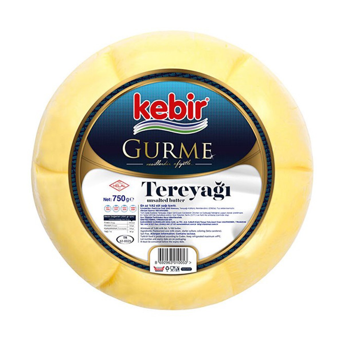 Kebir Tuzsuz Tereyağı 750 grTereyağ, Margarin