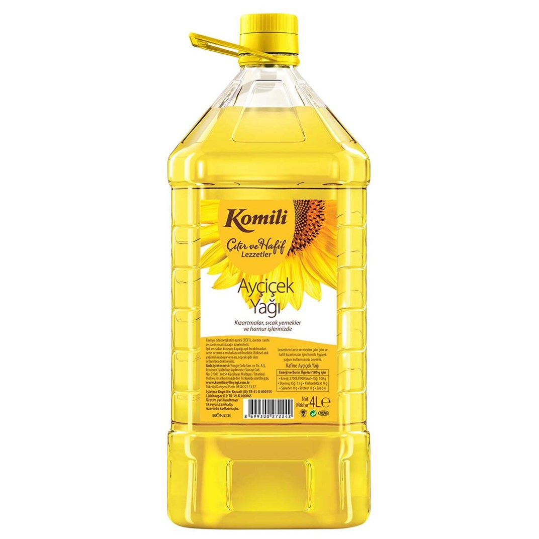 Komili Ayçiçek Yağı 4 Lt PetSıvı Yağlar