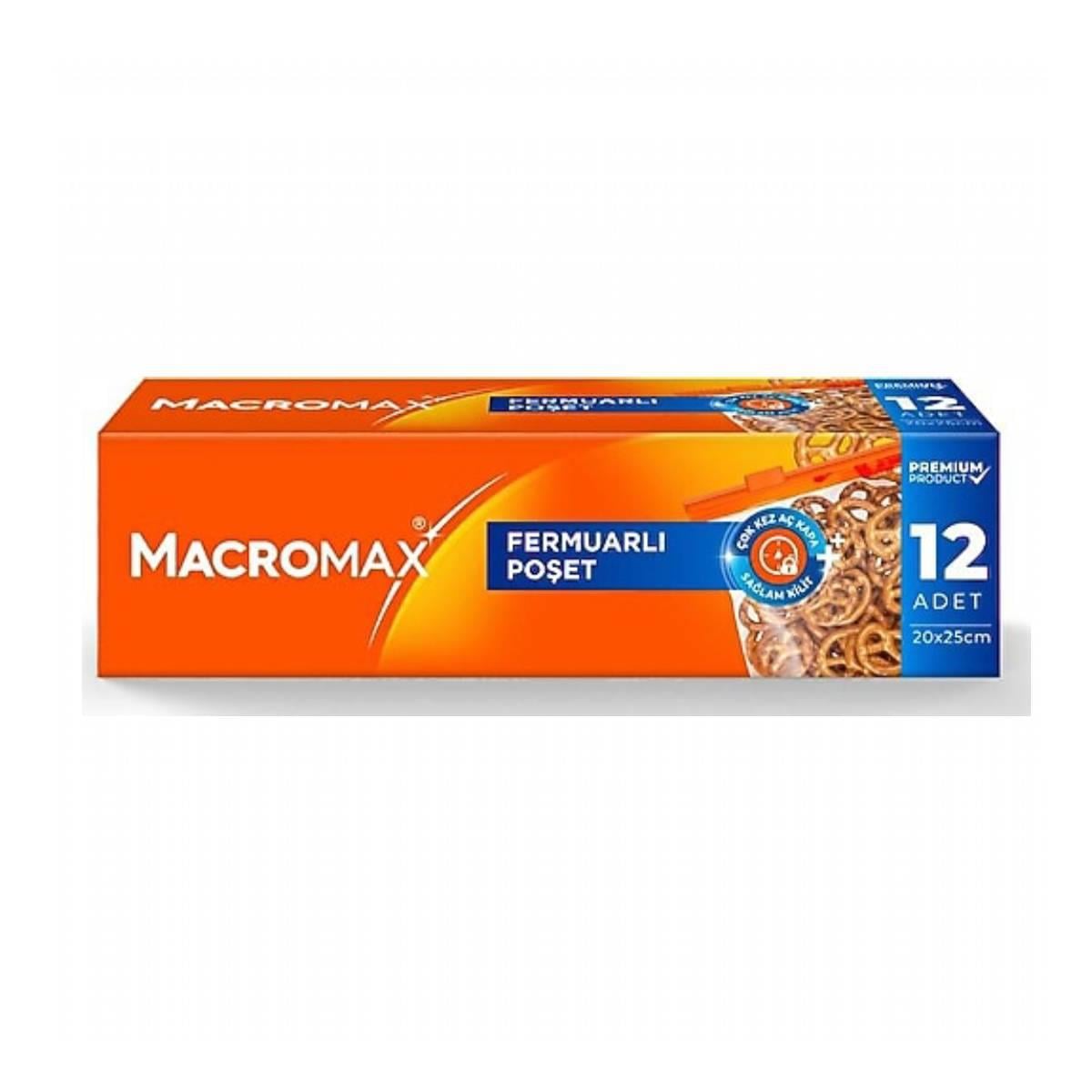 Macromax Fermuarlı Poşet 12li5523484