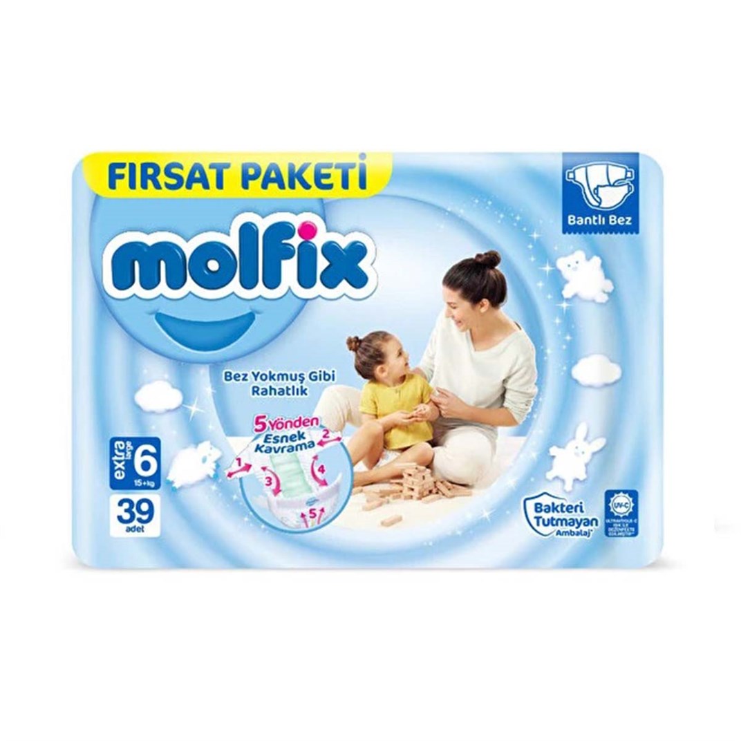 Molfix Fırsat Paketi Bebek Bezi 6 Beden XL 39 Lu5522913