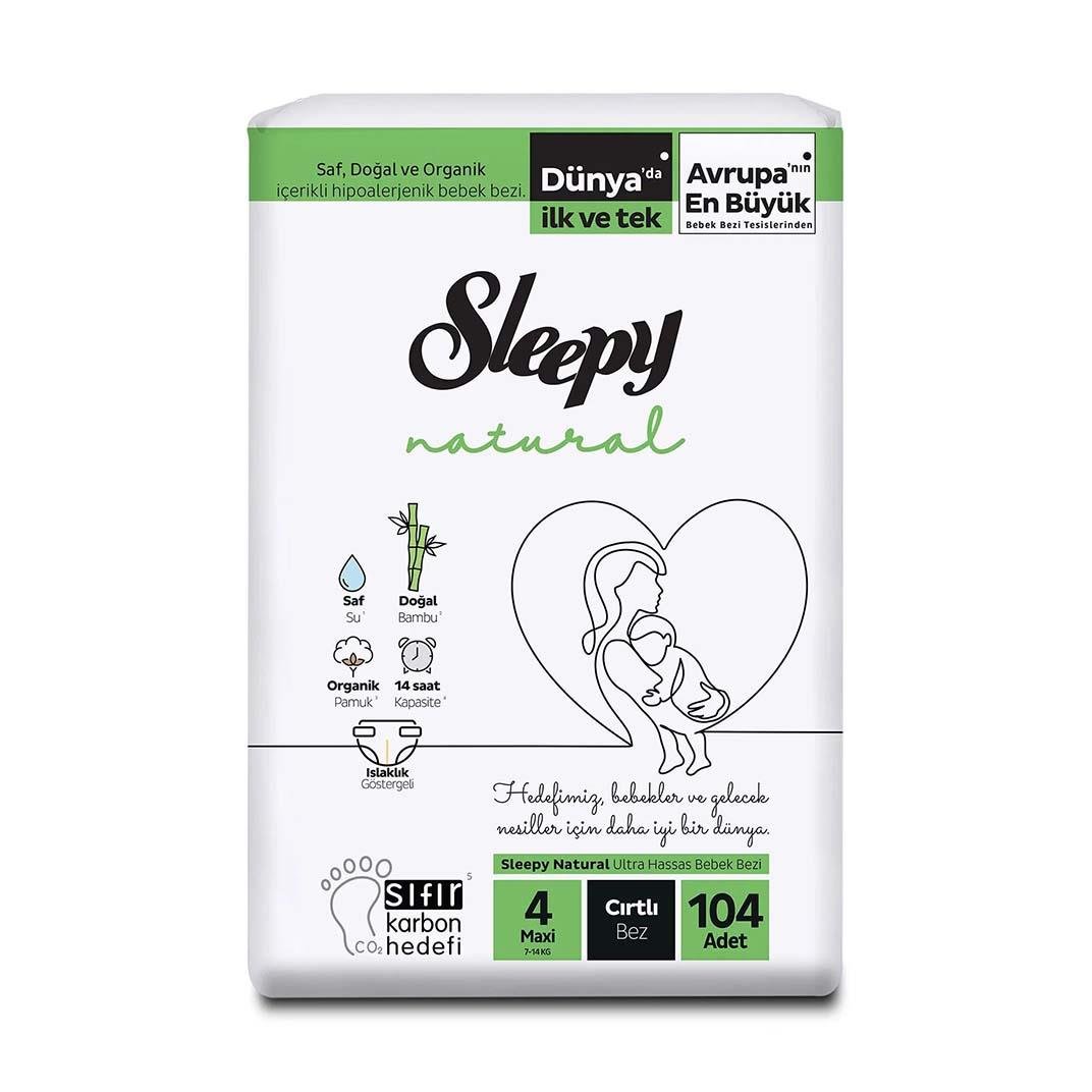 Sleepy Natural Bebek Bezi 4 Lü Maxi 104 lü5521787