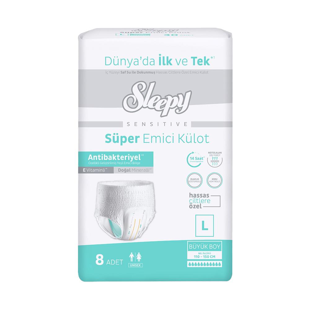 Sleepy Yetişkin Hasta Bezi Emici Külotlu L 8 li5521763