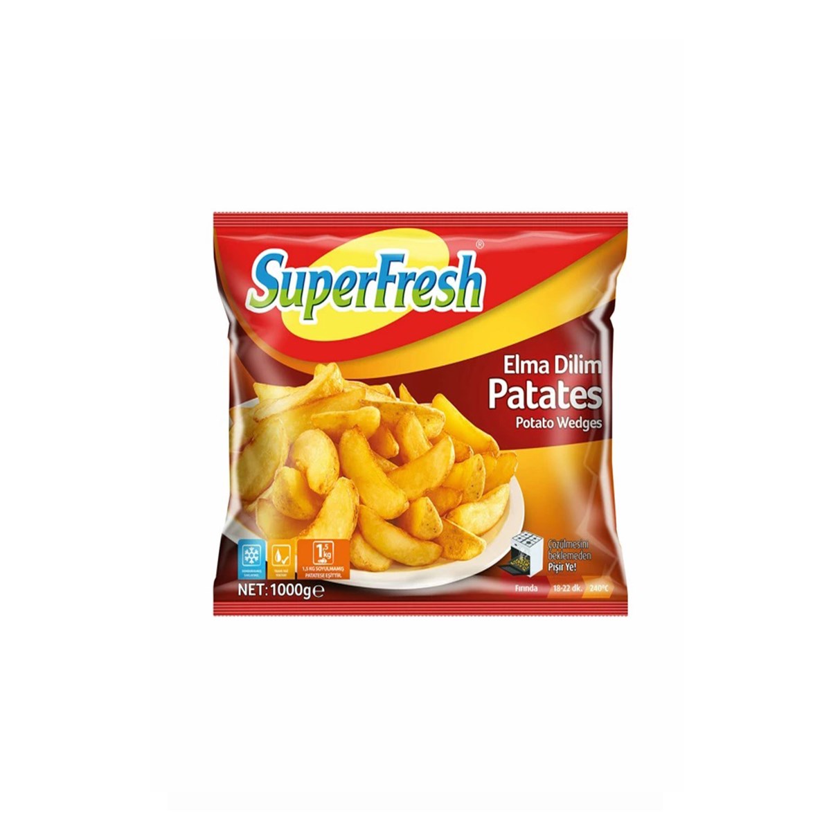 Süperfresh Elma Dilimli Patates 1 kg