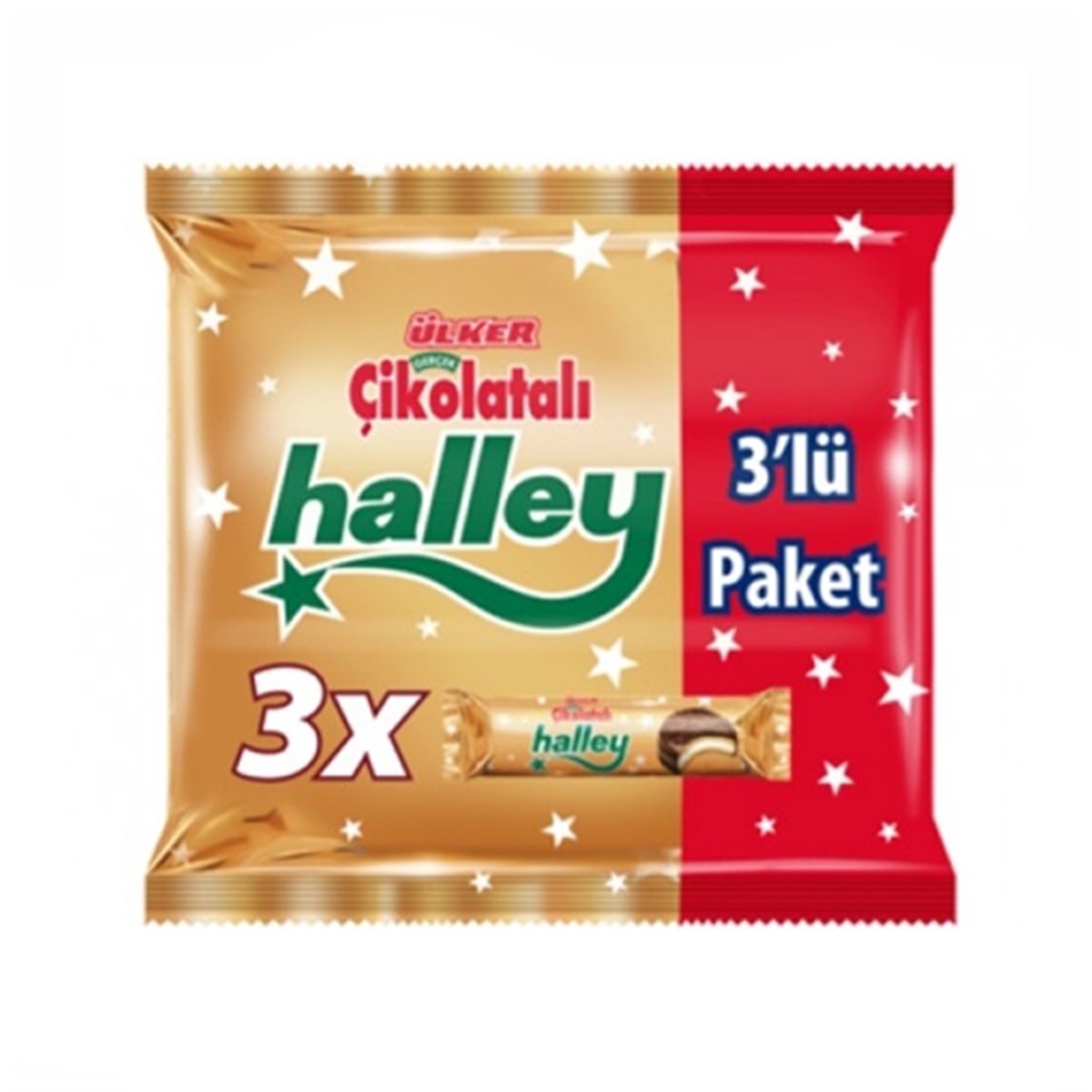 Ülker Halley Mini Granüllü Bisküvi 3 Lü 66 gr