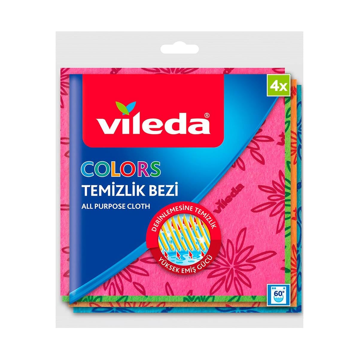 Vileda Colors Temizlik Bezi 4 lü5523091