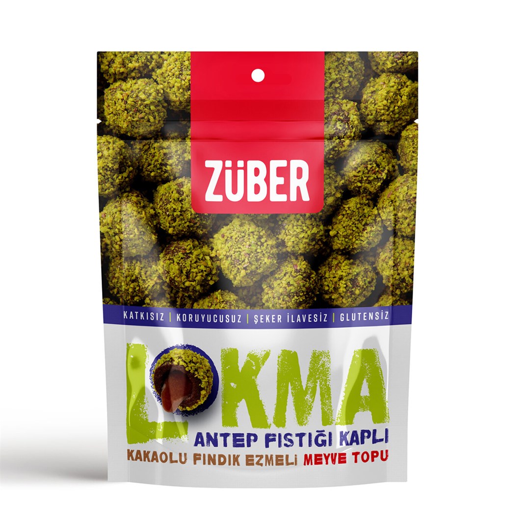 Züber Lokma Antep Fıstık Kaplamalı 96 GrBisküvi, Çikolata