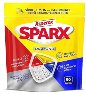Asperox Sparx Diamond Bulaşık Makine Kapsül 60lı5523599