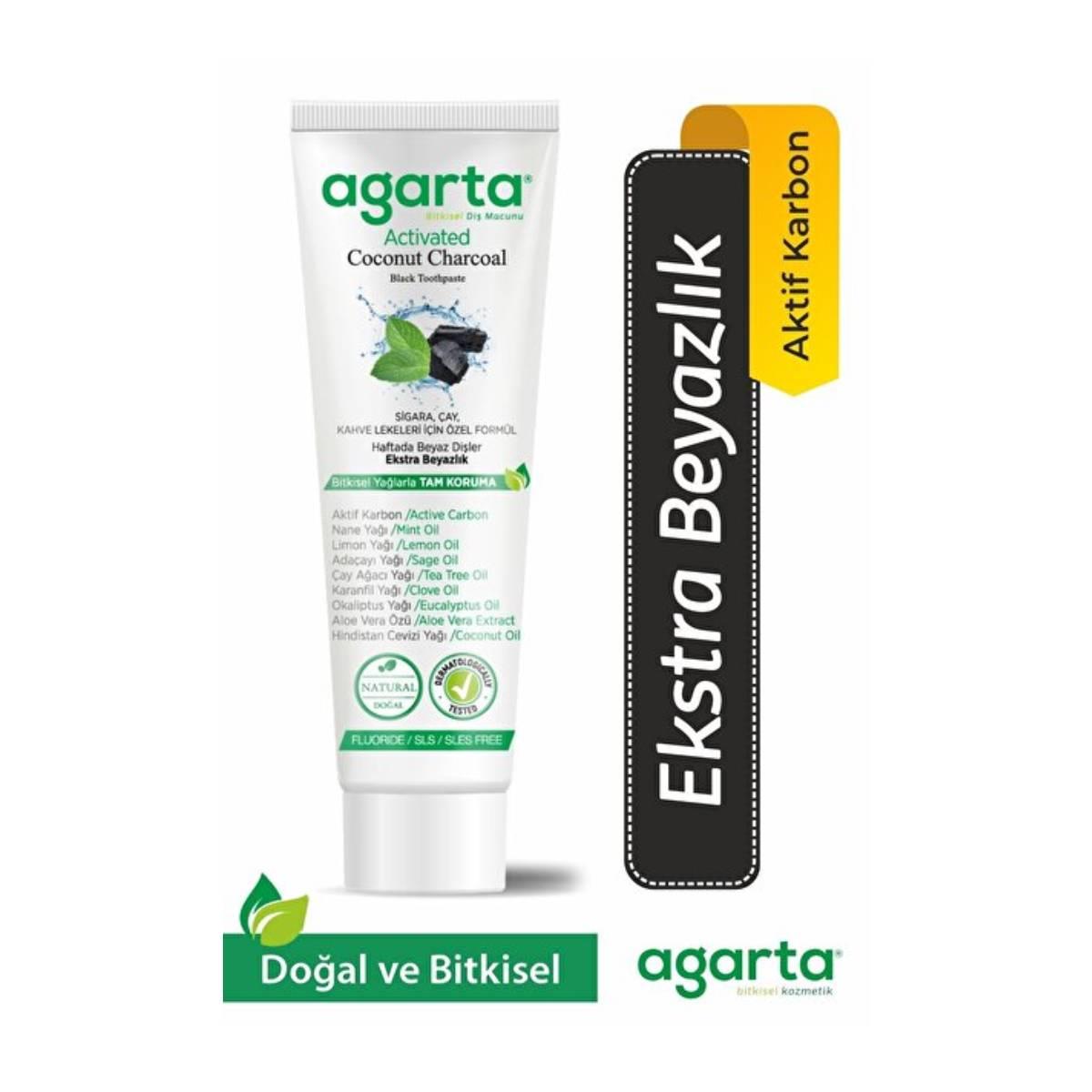 Agarta Doğal Diş Macunu Aktif Karbonlu 100ml5598914