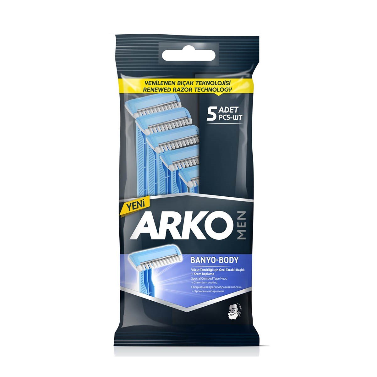 Arko Men Tıraş Bıçağı Banyo 5 Li