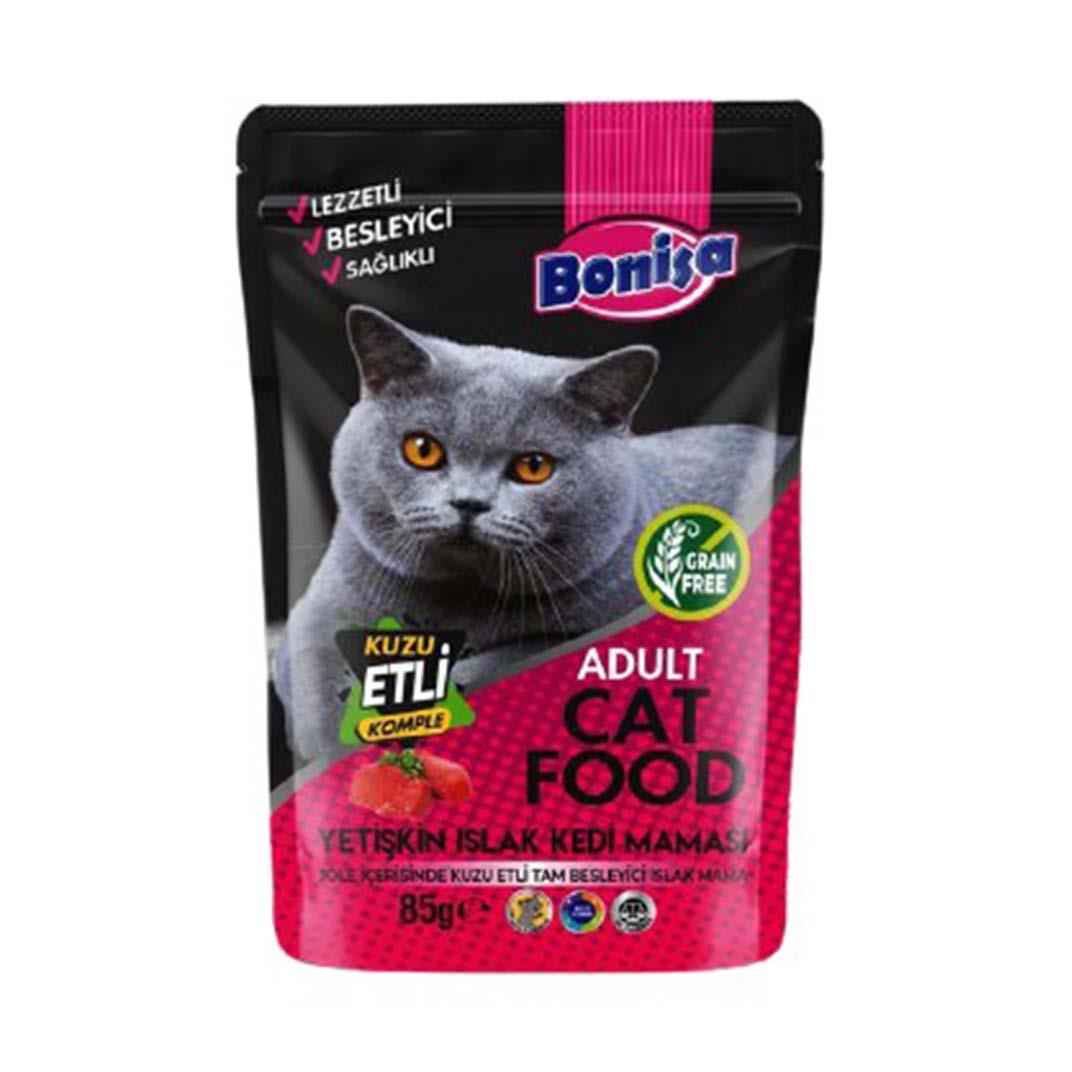 Bonisa Kuzu Etli Yetişkin Iıslak Kedi Maması 85 ml55217047