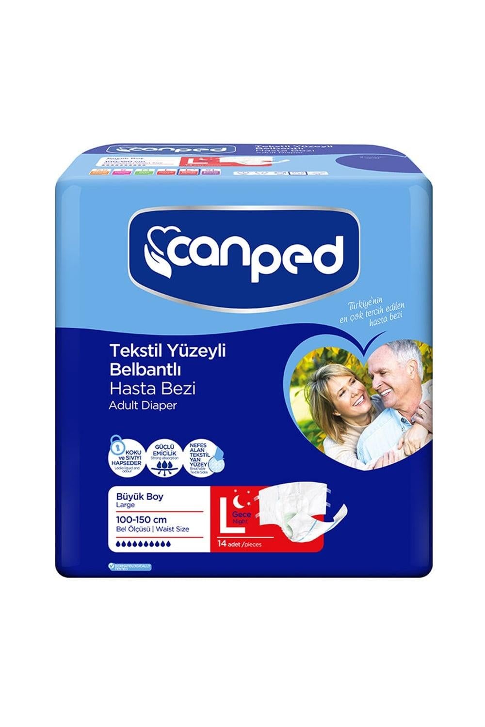 Canped Belbantlı Hasta Bezi Büyük 14lü5521866