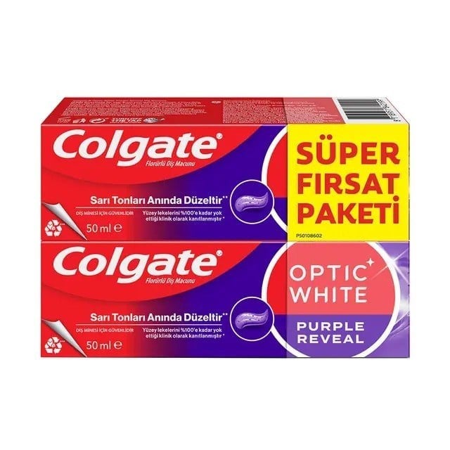 Colgate Diş Macunu Optic White 50ml+50ml5523610