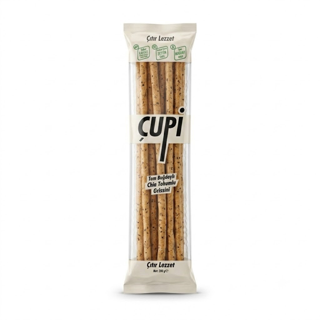 Çupi Tam Buğday Çiya Tıhumlu Grisini 200 Gr5599041