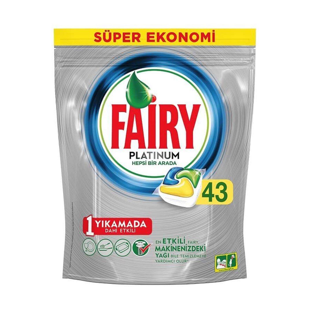 Fairy Platinium Bulaşık Makine Kapsülü Limon 43 LüBulaşık Ürünleri
