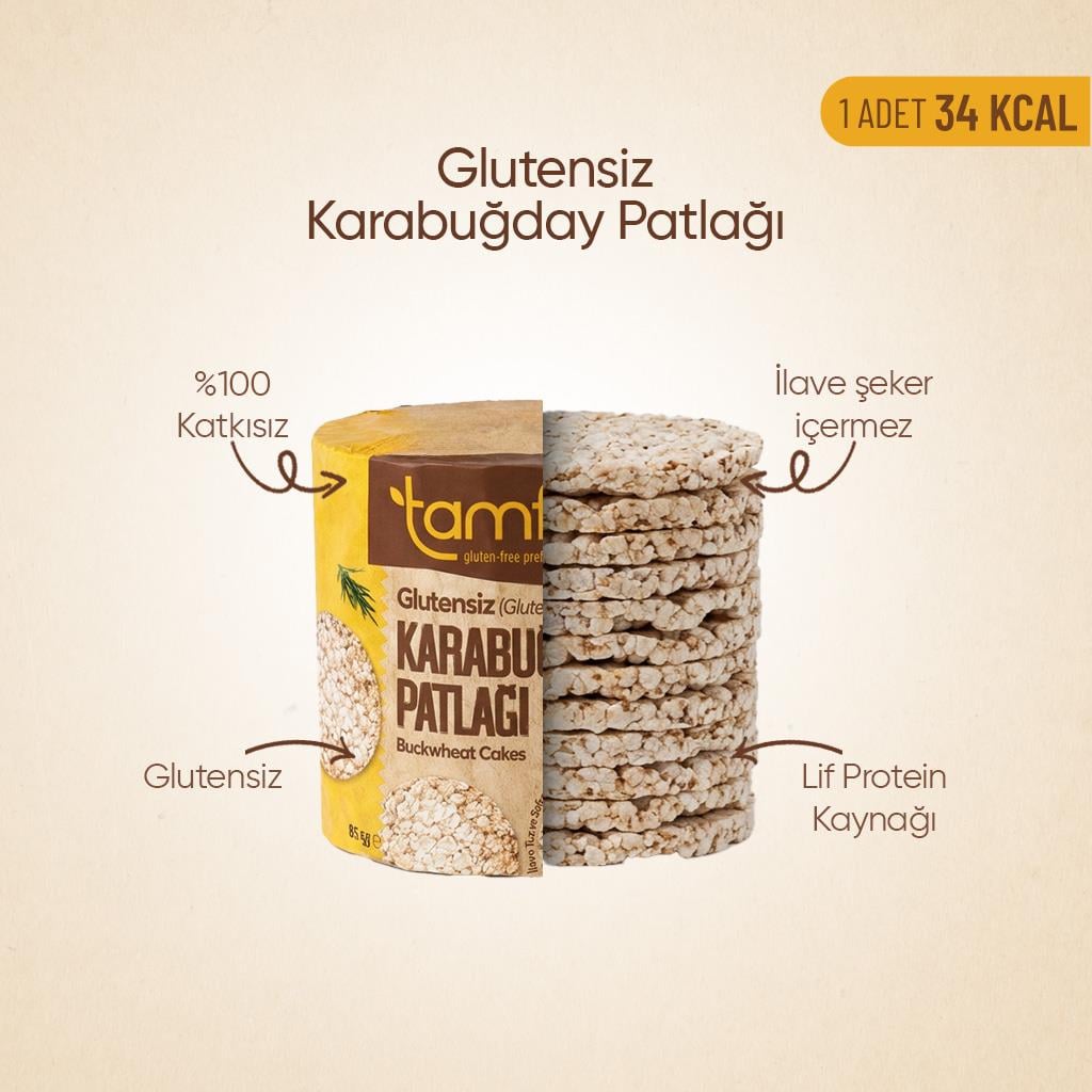 Glutensiz Karabuğday Patlağı 100 Gr