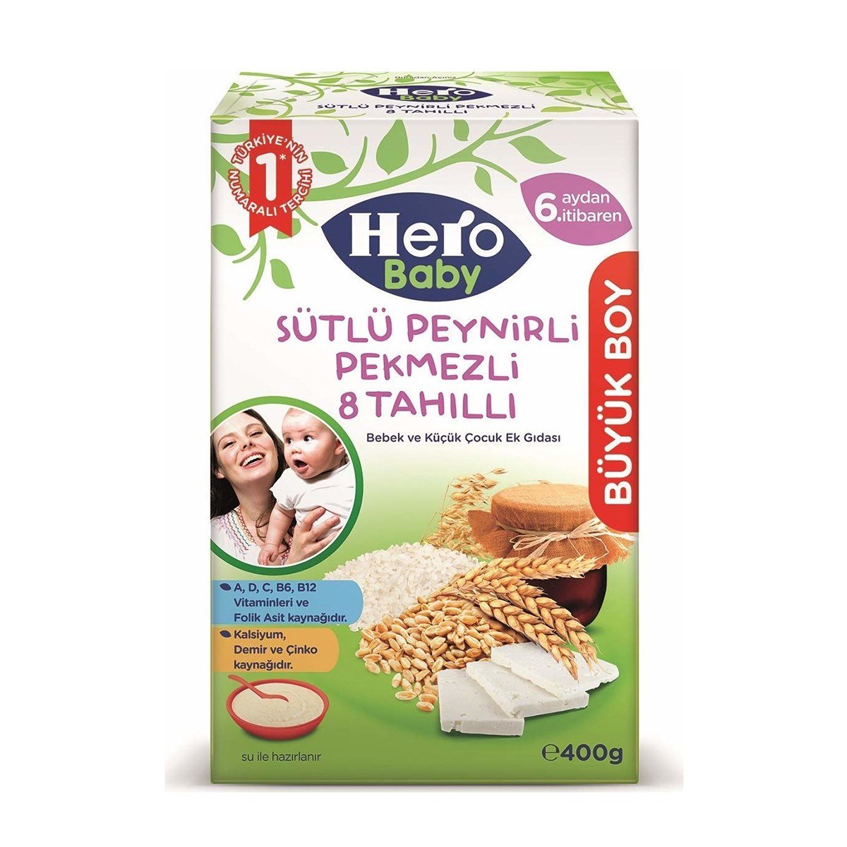 HERO BABY 400 GR SÜTLİ 8 TAHILLI PEYNİRLİ PEKM