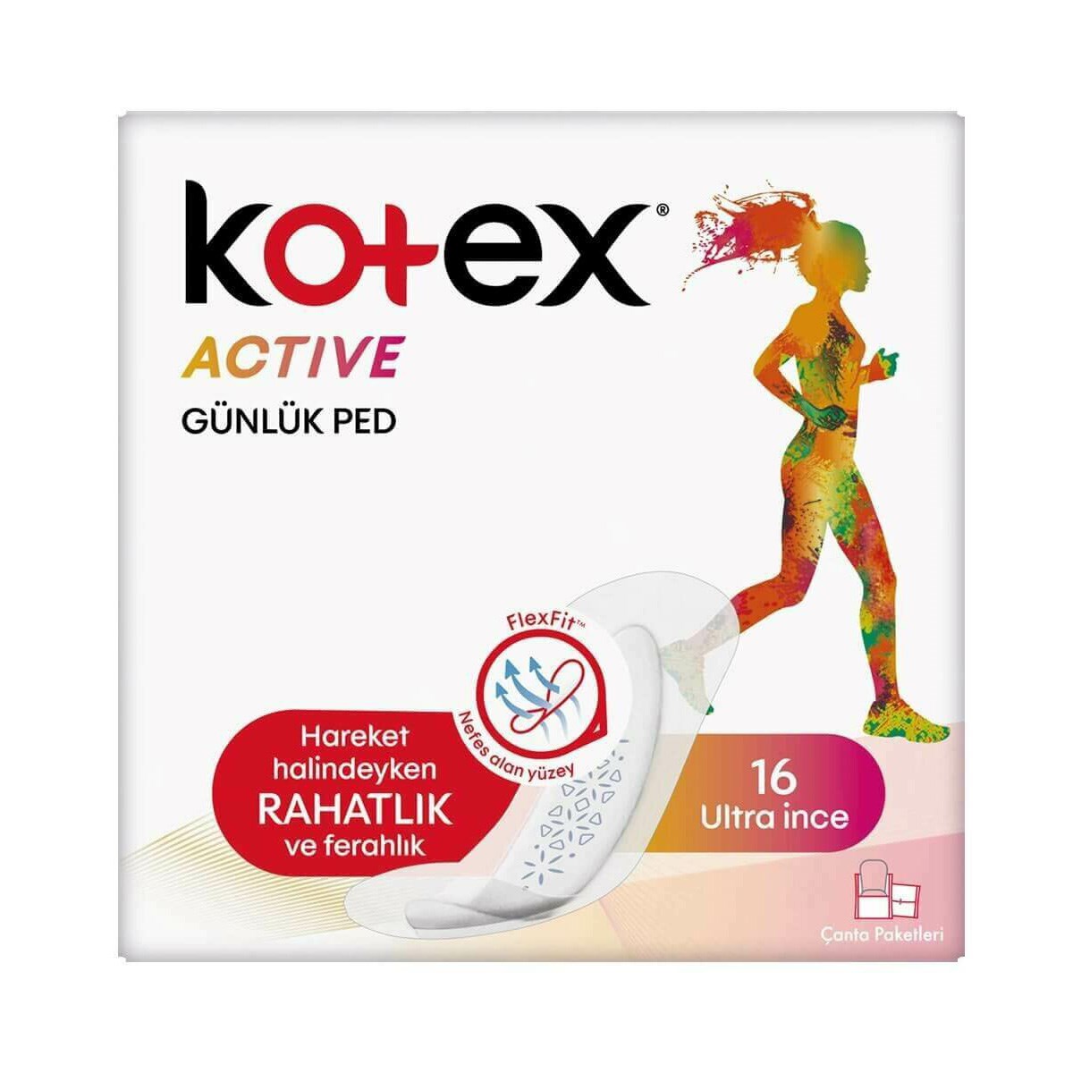 KOTEX ACTIVE GÜNLÜK PED 16 LI