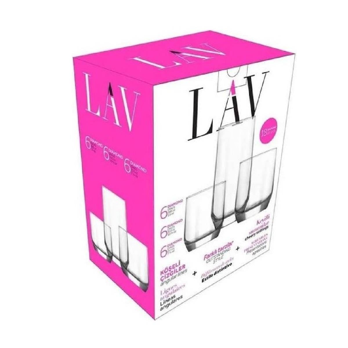 Lav Diamond 18 Parça Bardak Takımı5598838