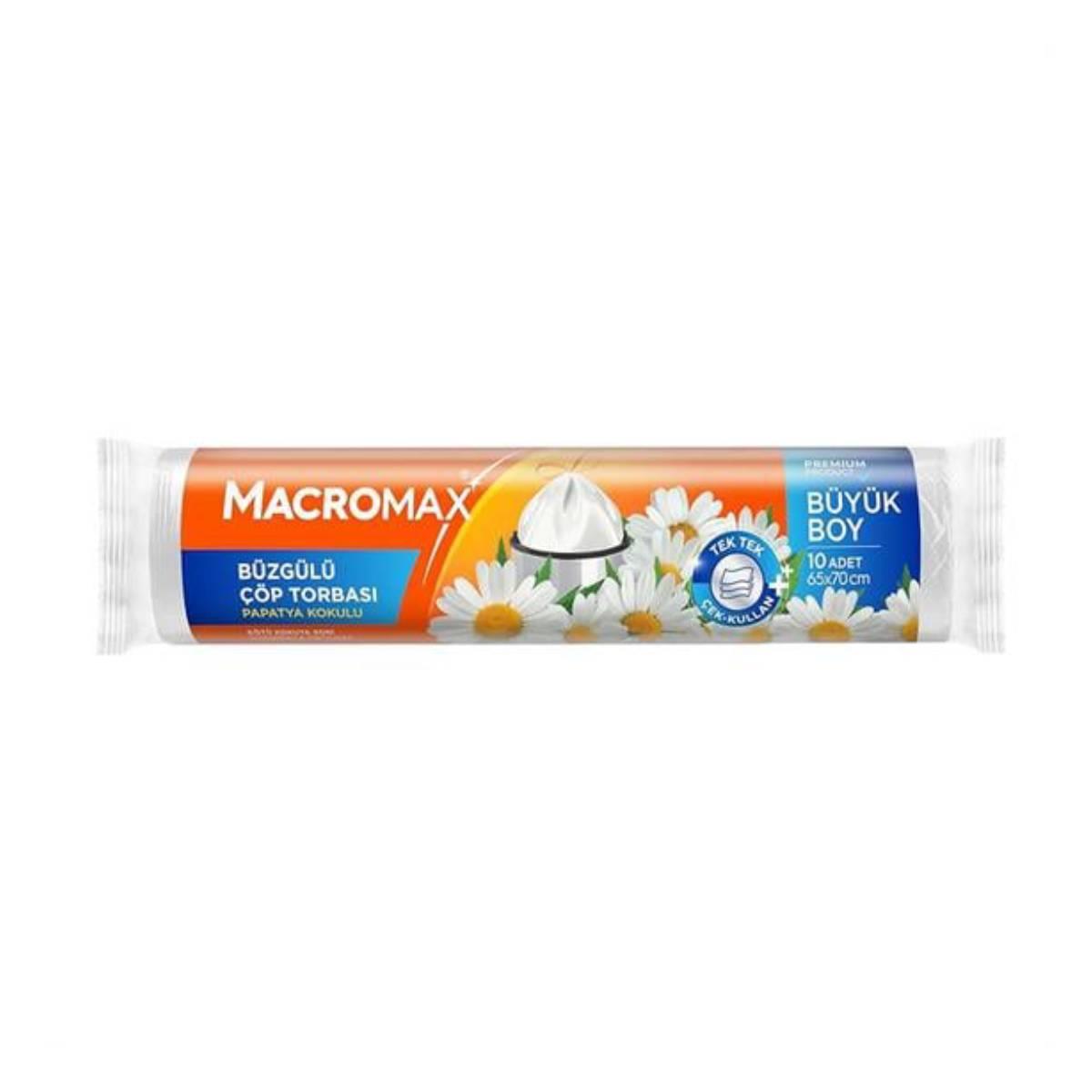 Macromax Çöp Torbası Büzgülü Orta Papatya  15li5523471