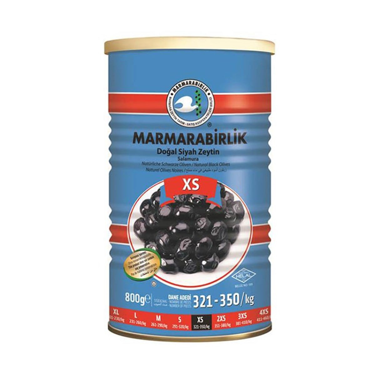 Marmarabirlik Extra Zeytin Teneke 800 grZeytin