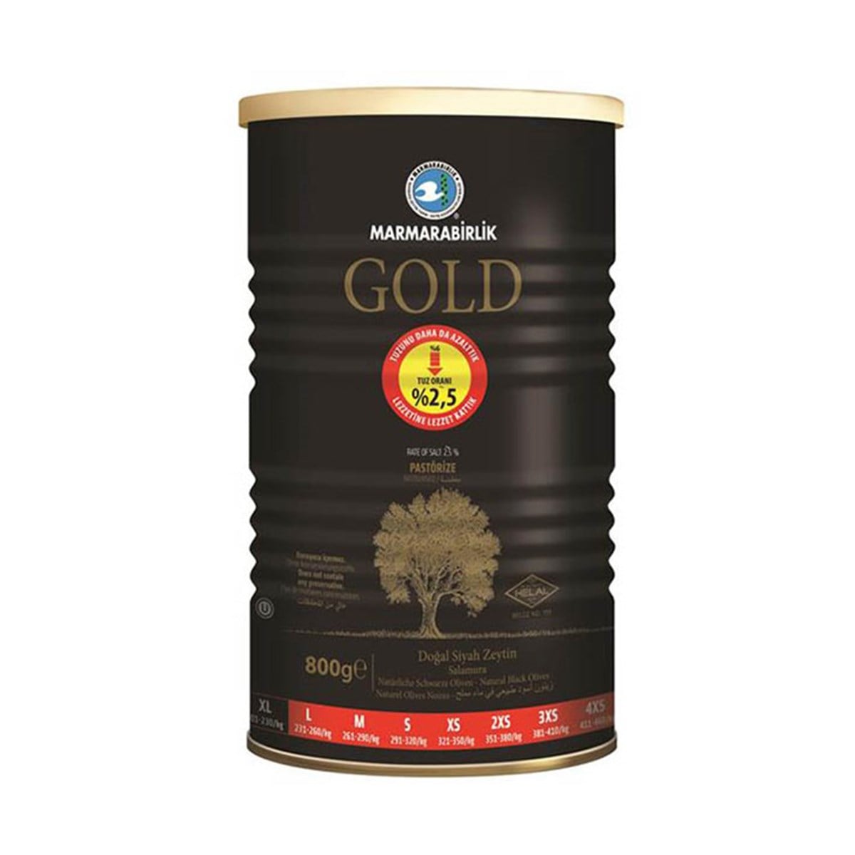 Marmarabirlik Gold Zeytin Teneke 800 grZeytin