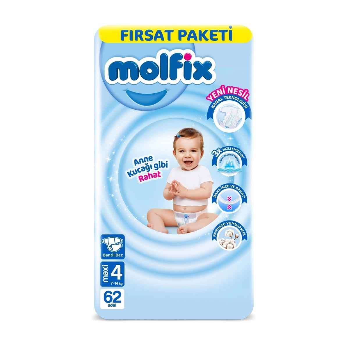 Molfix Fırsat Paketi Maxi 4 Beden 60 Lı5521728