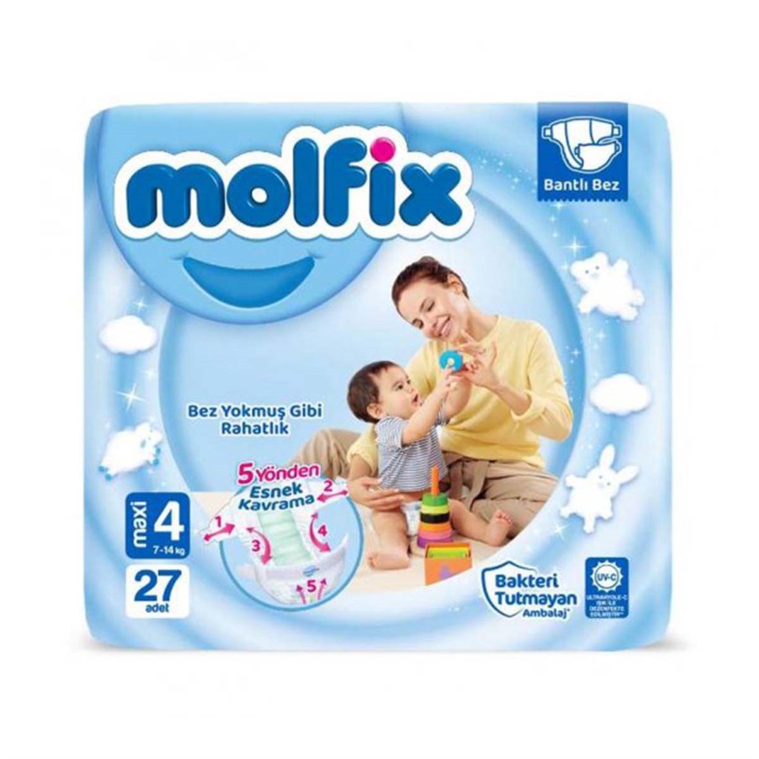 Molfix Jumbo Bebek Bezi Maxi 4 Beden 27 Li5521732