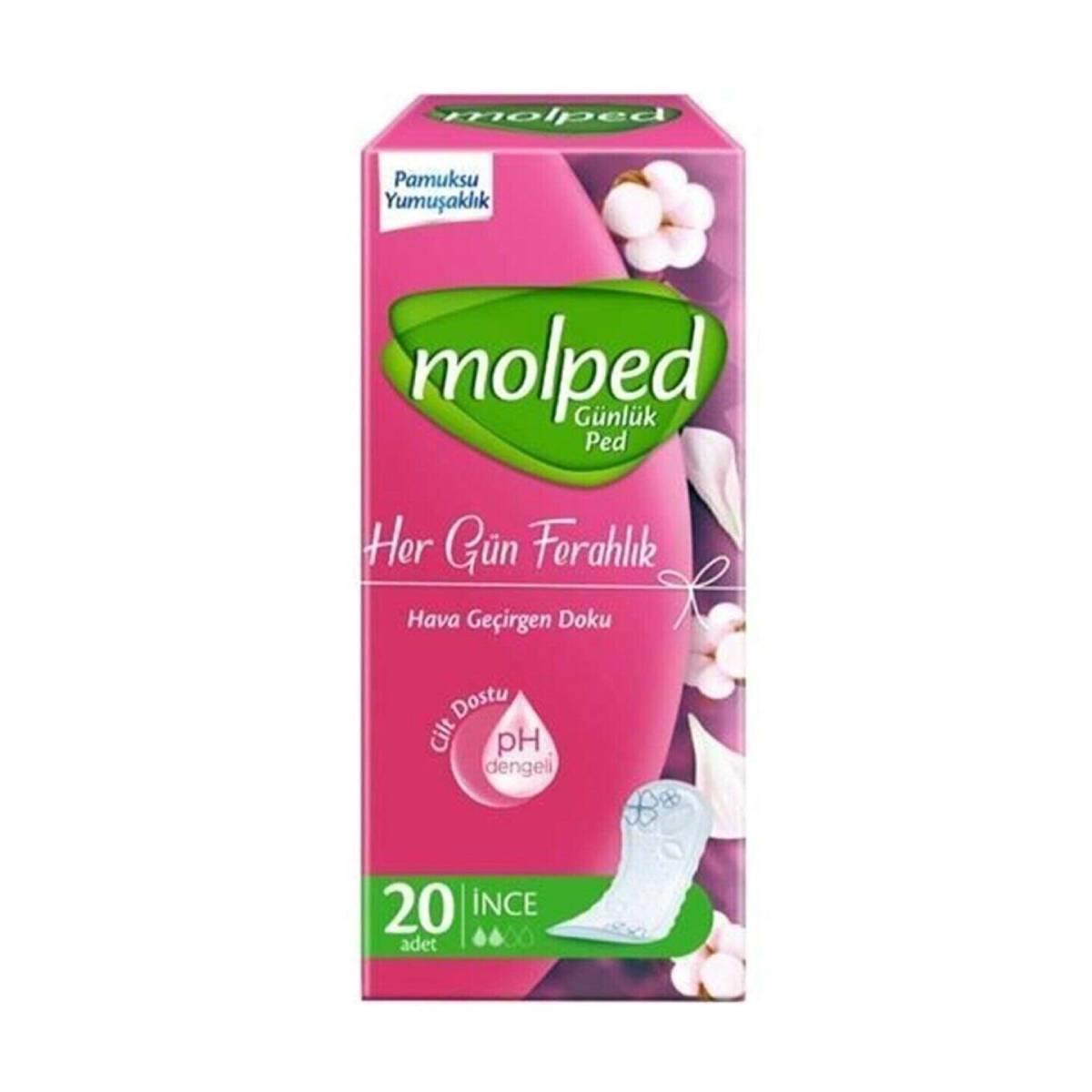 Molped Günlük Ped İnce Parfümsüz 20 Li5521628