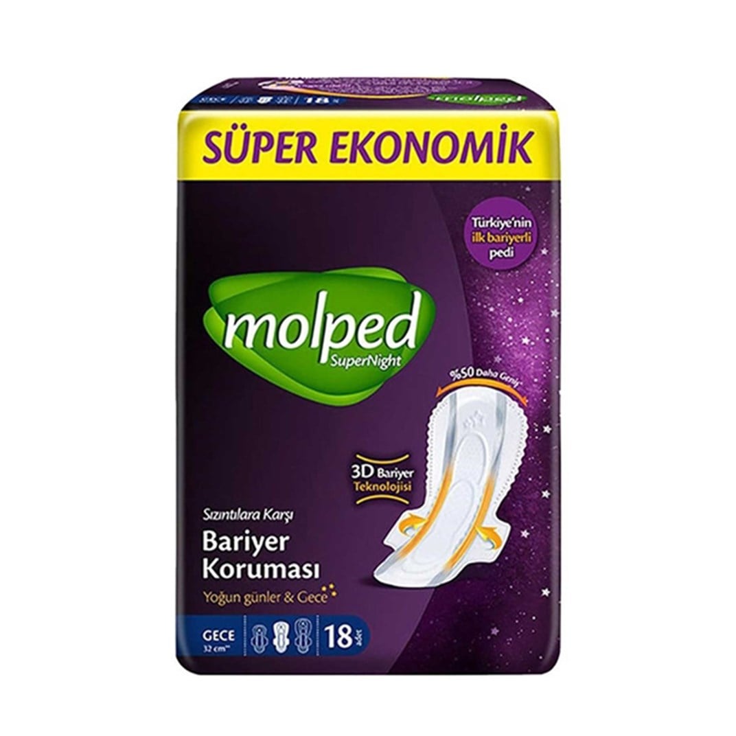 Molped Süper Night Gece Eko 18 liHijyenik Pedler