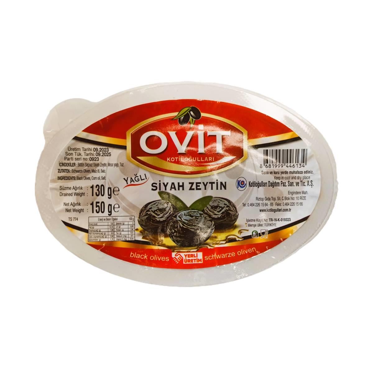 Ovit Siyah Yağlı Zeytin 150 gr5503166