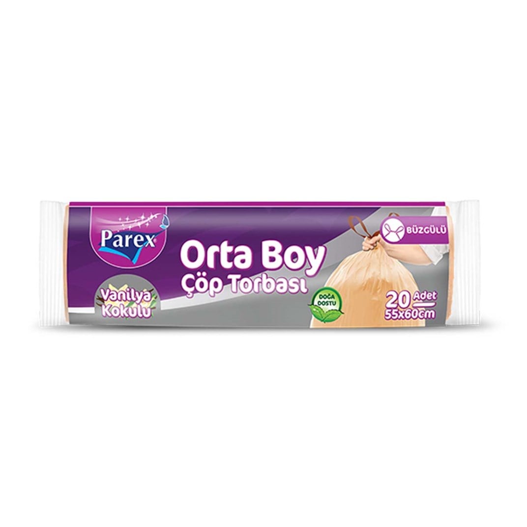 Parex Çöp Torbası Eko Büzgülü Vanilya Orta 15 li5521463