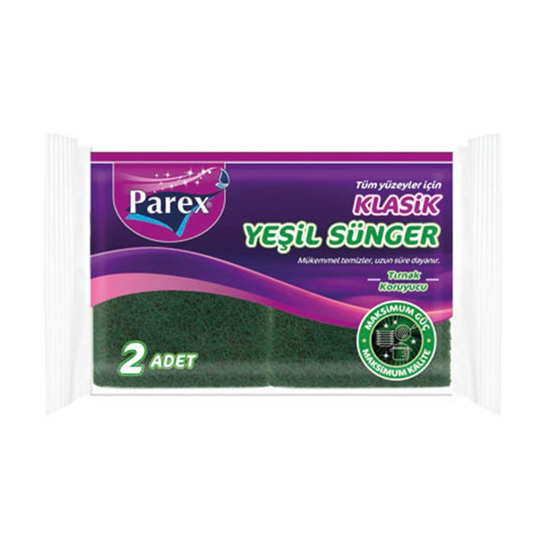 Parex Klasik Yeşil Düz Sünger 2 li5521371