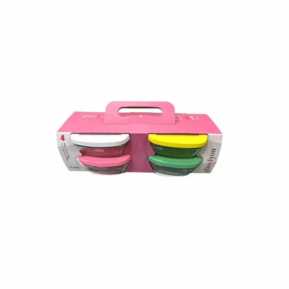 PAŞABAHÇE 96840 GLASSYOU PUDDING SAKLAMA KABI 4 LÜ5598916