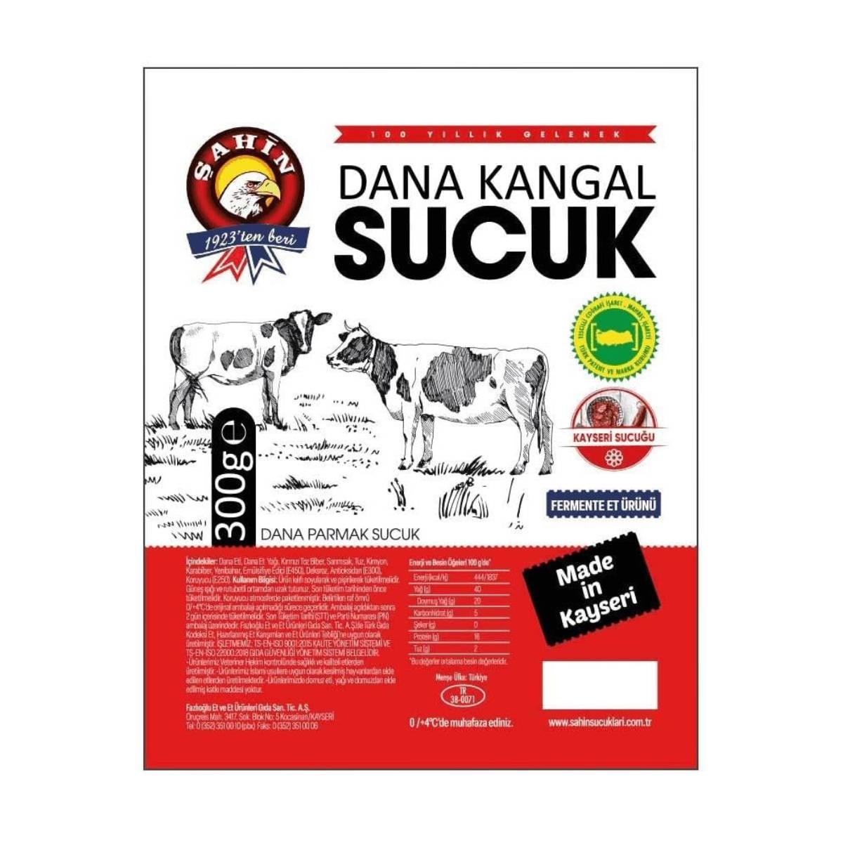Şahin Dana Kangal Sucuk 300GR5598820