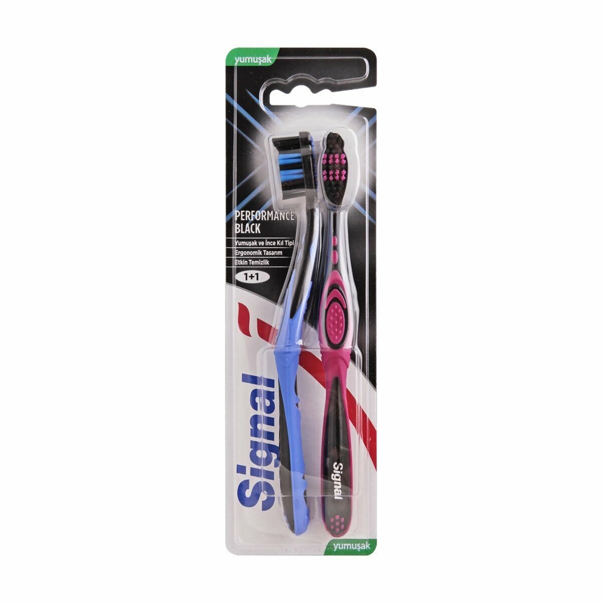 Signal Diş Fırçası  Performans Black Soft 1+1