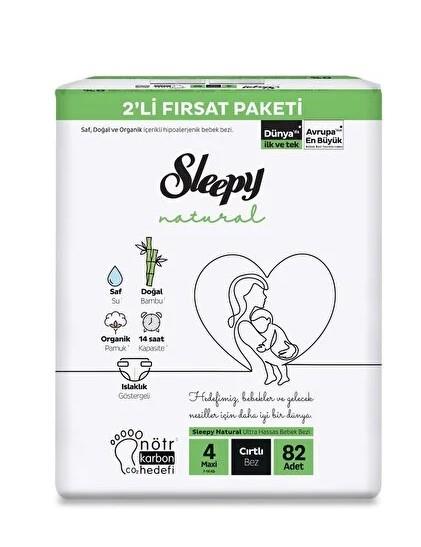 Sleepy Natural Bebek Bezi Fırsat 4 No Maxi 82 li5521787