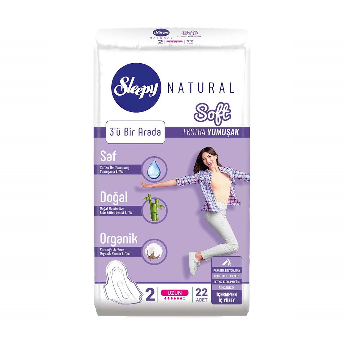 SLEEPY NATUREL SOFT İNCE UZUN 22Lİ