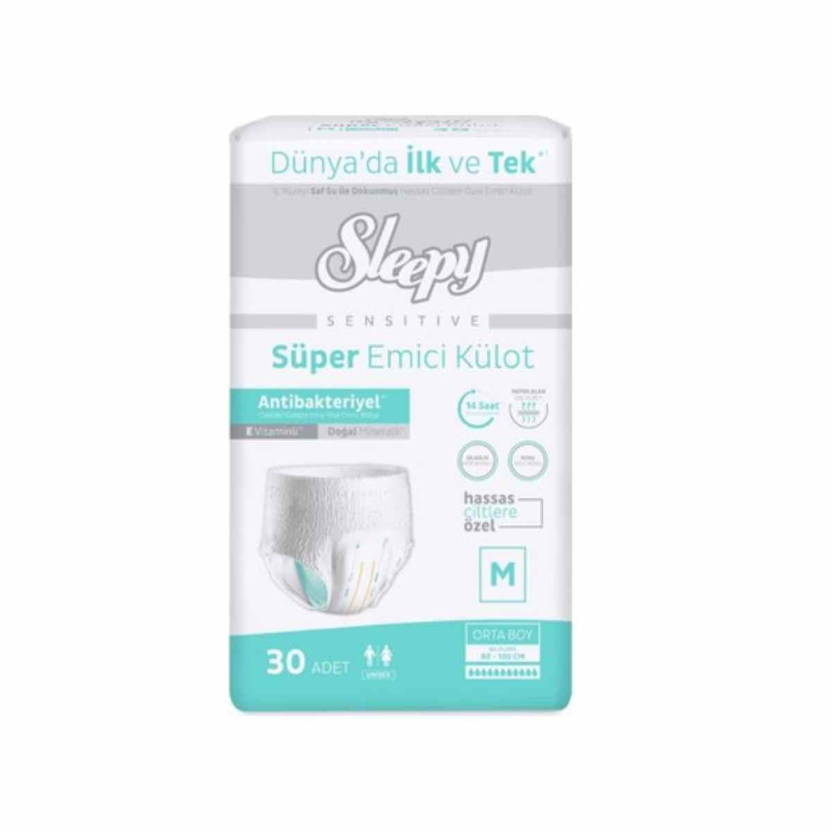 Sleepy Yetişkin Hasta Bezi Emici Külot Bez M 30lu5521838