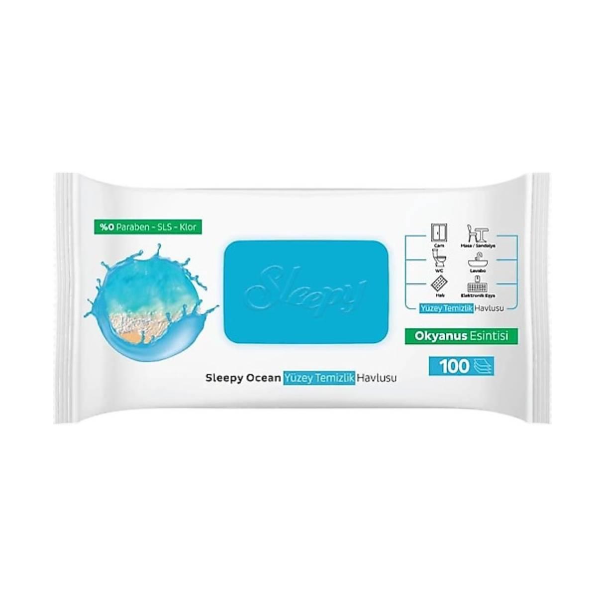 Sleepy Yüzey Temizleme Havlusu 100lü Okyanus5523500