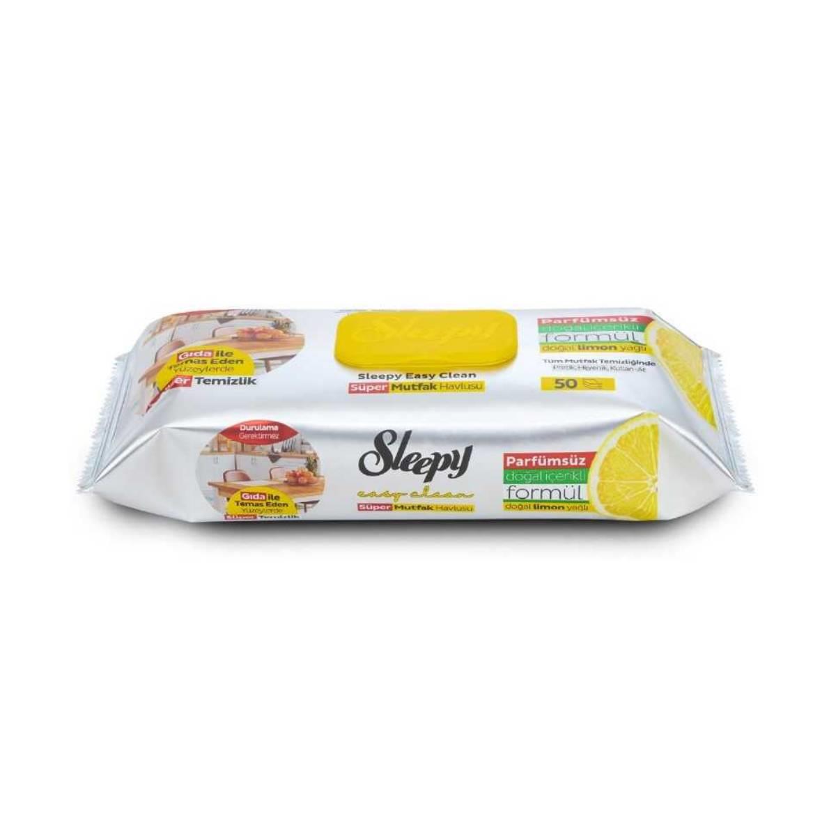 Sleepy Yüzey Temizleme Mutfak Havlu Limon 50li5523386